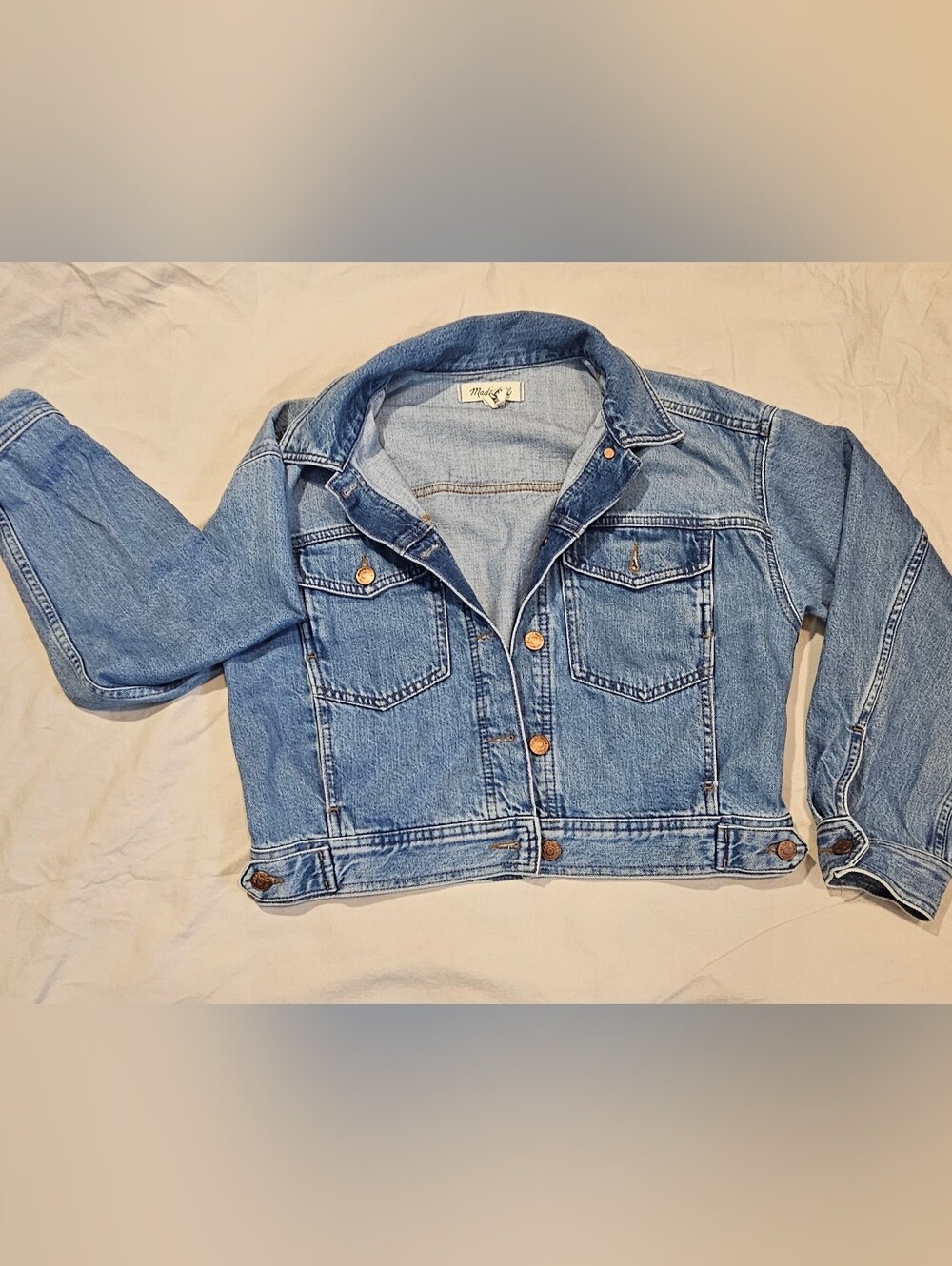 Madewell Classic Denim Trucker Jacket - Light Wash (Size XXS)